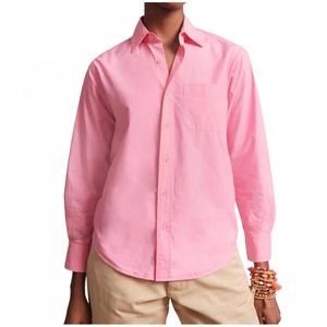NEW FRANCES VALENTINE women's. button down long sleeve shirt in pink